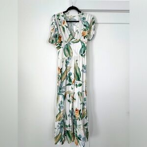 Tropical Print Maxi Dress